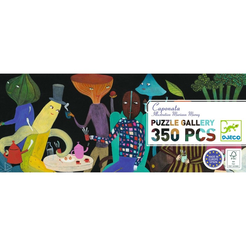 Djeco Tea Time Gallery Puzzle, 350 Pieces with Poster, 97