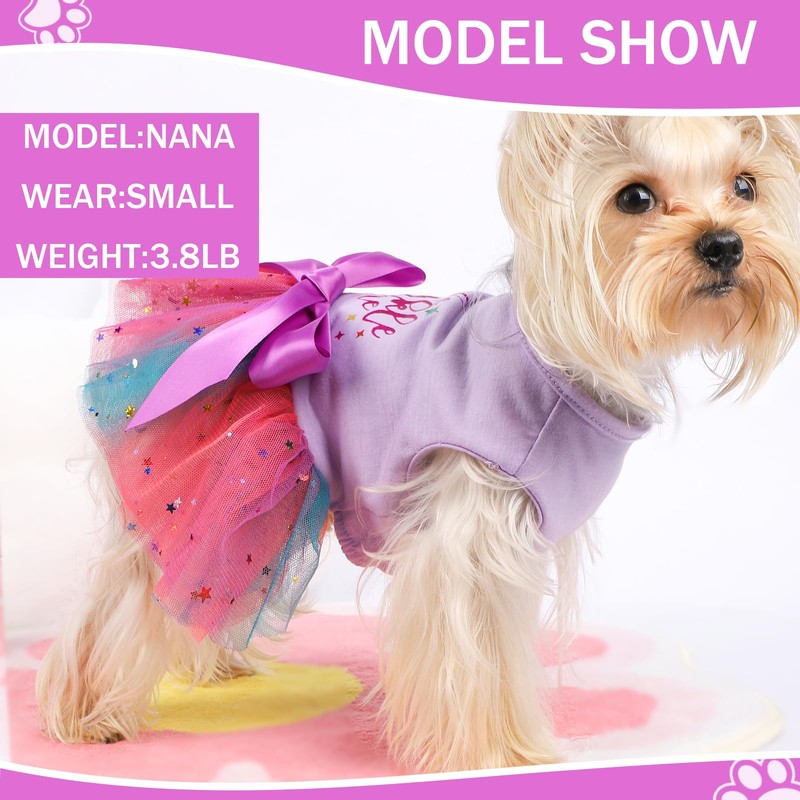 Dog Dress for Small Dogs, Puppy Costume Clothes Girls Pet