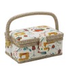 D&D Sewing Basket with Sewing Kit Accessories, Small Sewing Box