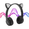 P47M Wireless Headphone Cute Cartoon Cat Ear LED Light 400mAh