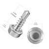 #8 x 1/2" Sheet Metal Screws 400PCS 410 Stainless Steel