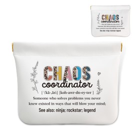 URMISU Farewell Gifts for Coworkers - Chaos Coordinator Makeup Pouch Cosmetic bags for Women, Small Travel Toiletry Bag Makeup Organizer Bag, Appreciation Gifts for Coworkers Work Besties Colleague