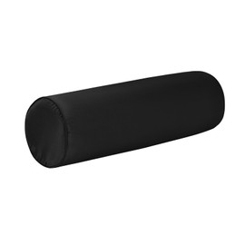 Satin Cylinder Pillowcase | Silk-Like Roll Bolster Pillow Cover with Hidden Zipper | Neck Roll Covers for Hair & Skin Friendly（ Black 26" x 6" ）