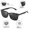 LVIOE Polarized Sunglasses for Women Men Retro Classic Square Stylish