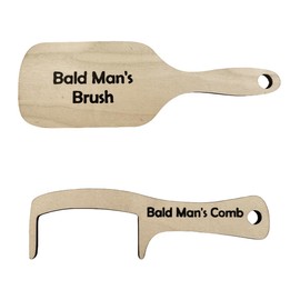 VOANZO Comb Joke Set for Bald, Funny Hairless Comb Brush, Joke Gifts for Men, Humorous Toothless Comb Brush for Friends Gift