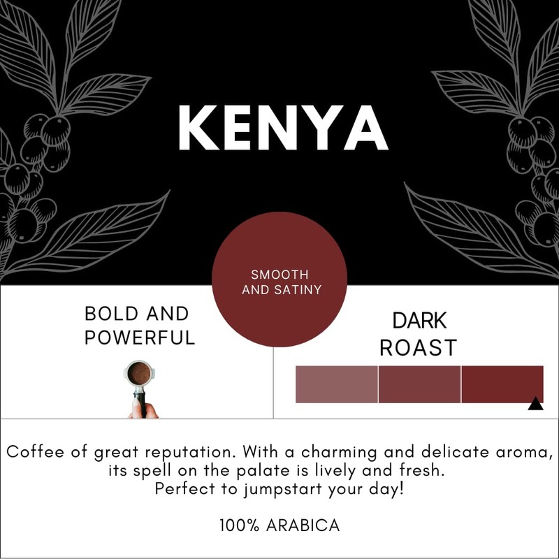 Café Agga - Kenya AA Coffee Capsules - Dark Roast