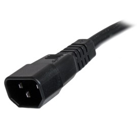 StarTech.com 6ft (1.8m) Heavy Duty Extension Cord, IEC 320 C14 to IEC 320 C15 Black Extension Cord, 15A 250V, 14AWG, Extension Power Cable, Heavy Duty AC Power Cord, UL Listed (PXTC14C156)