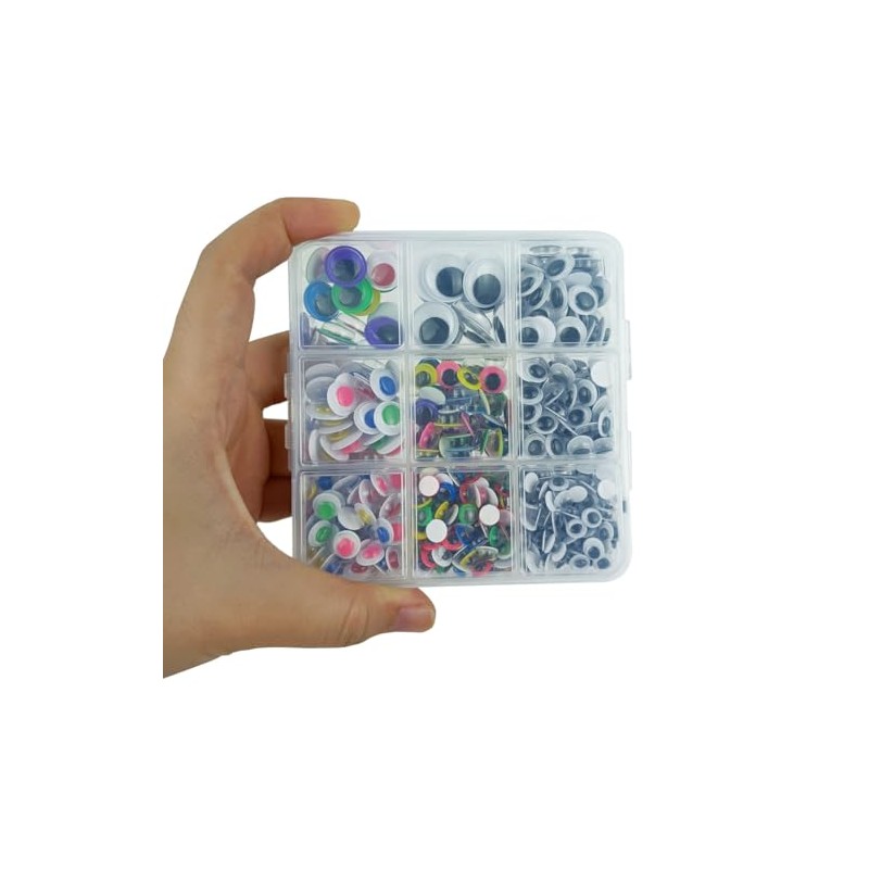 560 Pcs Wiggle Googly Eyes with Self-Adhesive, 6mm 8mm 10