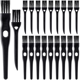 PAGOW 24 Pcs Electric Razor Cleaning Brush, Shaver Razor Clipper Cleaner Brush, Electric Shaver Hair Remover Cleaning Brushes, Nylon Bristles PP Handle, 2 Sizes (Black)