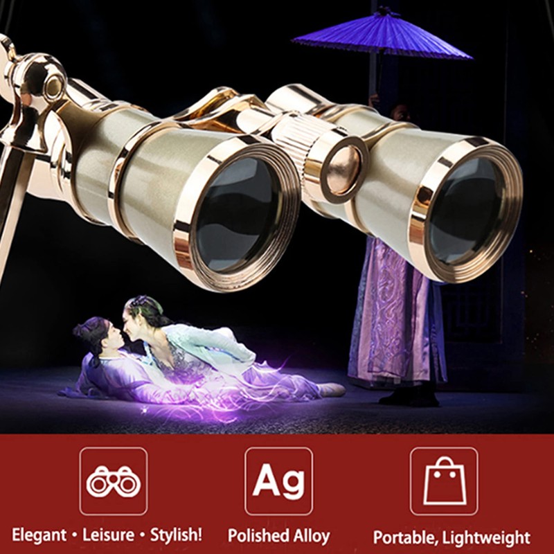 Yourelexit® Opera Glasses Binoculars Lorgnette Theater Optical Glasses Mini Compact