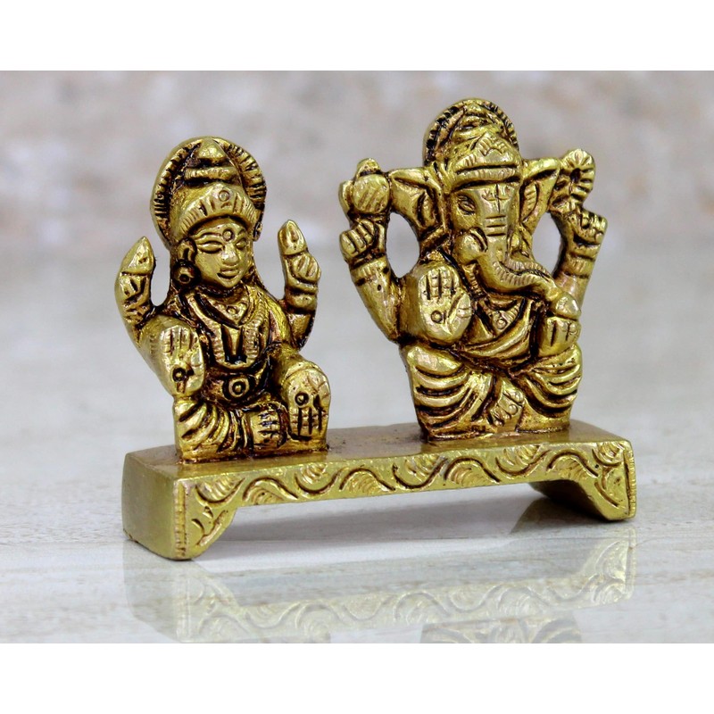 eSplanade - Brass Laxmi Ganesh Idol | Ganesha Lakshmi Religious