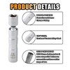 JOYCOURT 14mm&16mm Magnetic Swivel Spark Plug Socket, Thin Wall 3/8