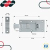 KOTARBAU® Universal Lock Bolt Steel Bolt with Padlock 50 x