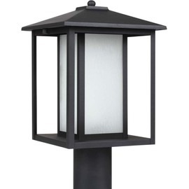 Sea Gull Lighting 89129-12 Hunnington One Light Outdoor Post Lantern, Black