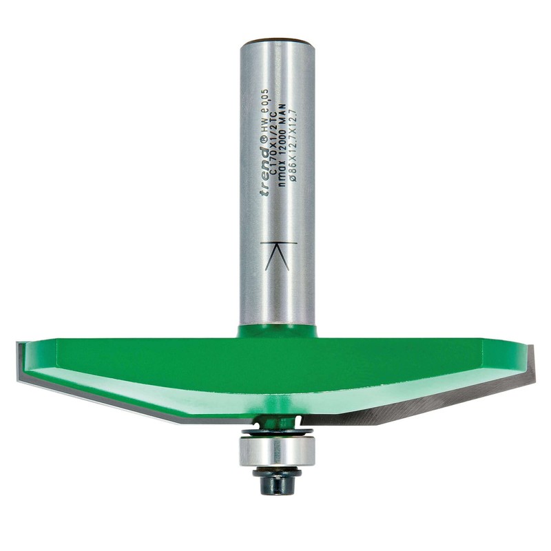 Trend CraftPro Bearing Guided Bevel Panel Raiser Router Cutter Bit,