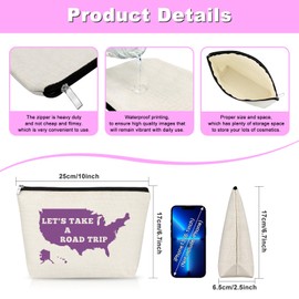 Gfhzdmf Travel Lover Gift for Teen Girl Women Makeup Bag Camping Gift for Daughter Sister Best Friend Unique Travel Gifts Cosmetic Bag Trailer Accessories Decoration Christmas Birthday Cosmetic Pouch