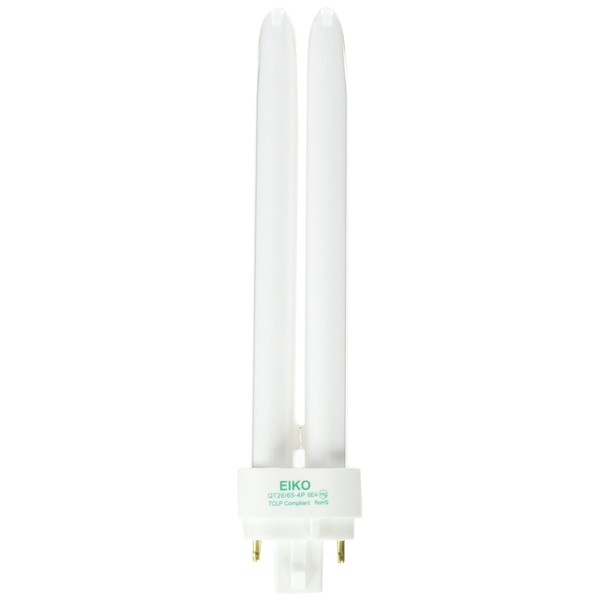 Eiko QT26/65-4P 26W Quad-Tube 6500K G24q3 4 Pin Base Fluorescent Halogen Bulbs