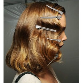 Crocodile Clips Hair, Metal Silver Styling Hair Clips, with Holes Professional for Salon Sectioning Hair Clip (Silver)