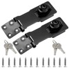 Jiozermi 2 Packs 4 Inch Hasp Locks with Keys, Stainless