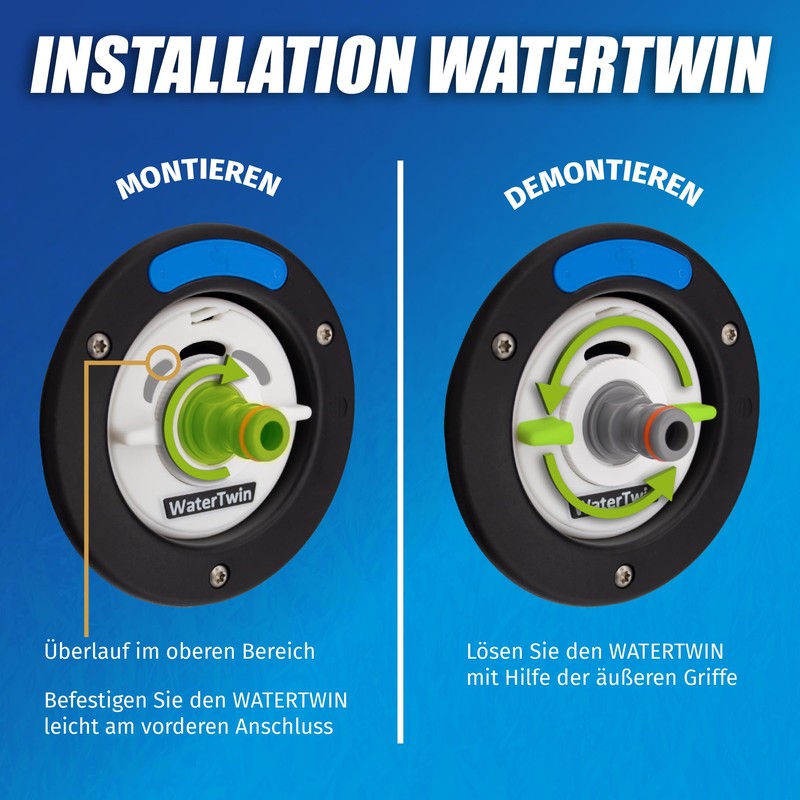 Water Tank Cap with Connection for Gardena Systems for Motorhomes,