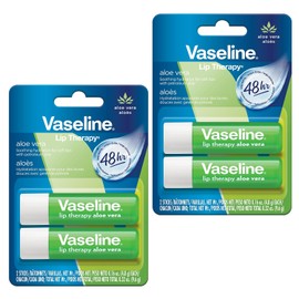 Vaseline Terapia de labios Aloe Vera, palo, 48 horas de hidratación, 2 unidades