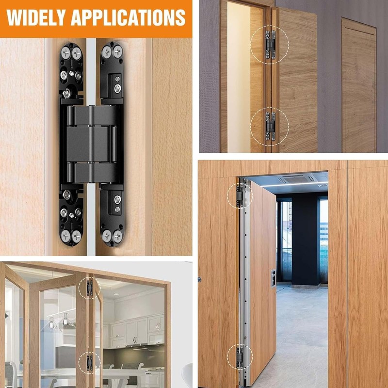 Lipshome 7" Hidden Door Hinge/Concealed Hinges,Invisible Hinges,Invisible Door Silent 180