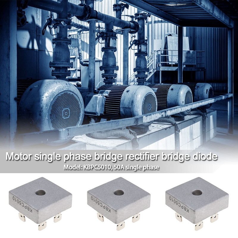 EMSea 4Pcs KBPC5010 Rectifier 1000V 50A 4 Pins Metal Case