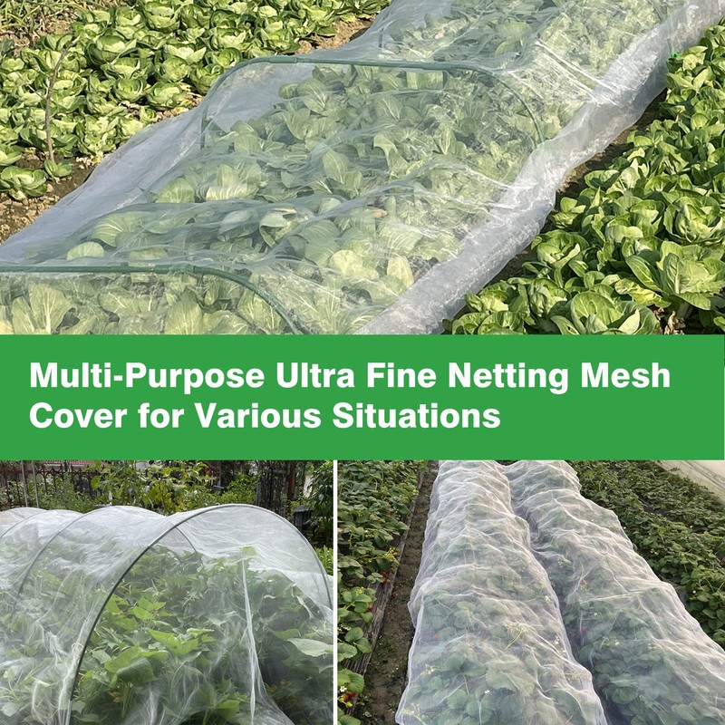 Ultra Fine Garden Netting 4'x10' Plant Pest Barrier Covers Bird