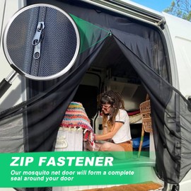 Camper Door Shade, Mosquito Net for Door, Universal Size Camper Door Shade Net for Sprinter, Ford Transit, Promaster and Other Campers, for RV Sliding Door (L-83 (H) x 59 Inches (W))