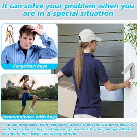 Garage Door Opener Keypad Wireless Universal Keyless Entry System for LiftMaster Chamberlain Craftsman Opener with Learn Button, Replace for 877MAX 878MAX 377/977/877/66LM Wireless Keypad Remote