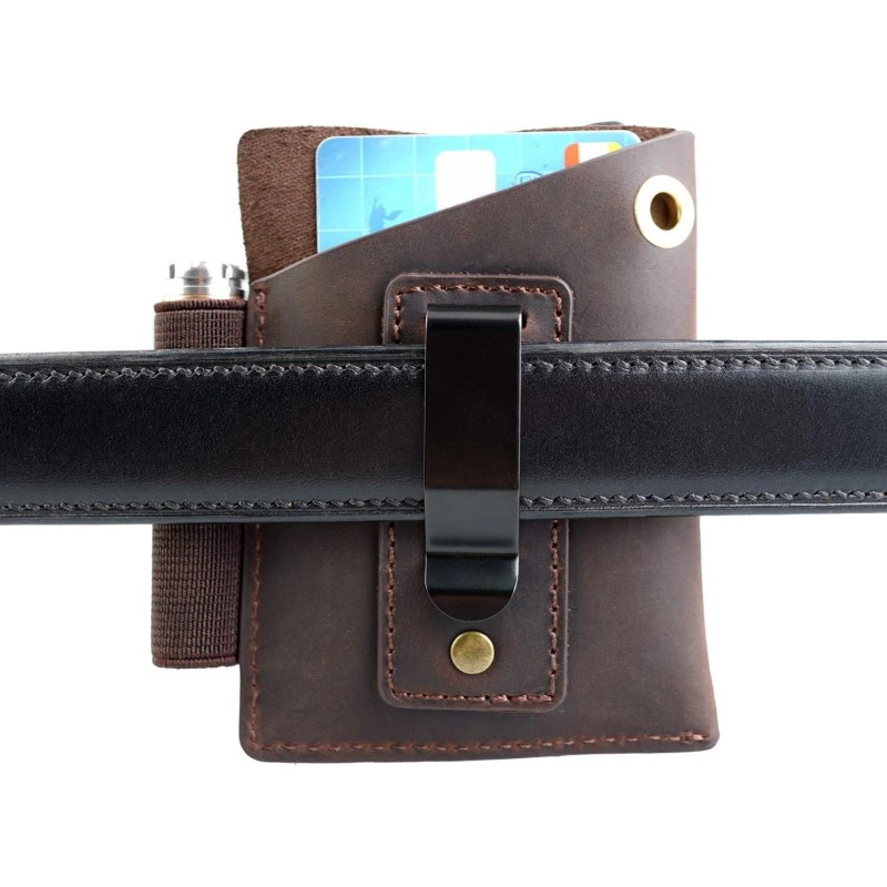 Viperade Pj12 Leather Edc Pocket Organizer For Belt, Multitool And