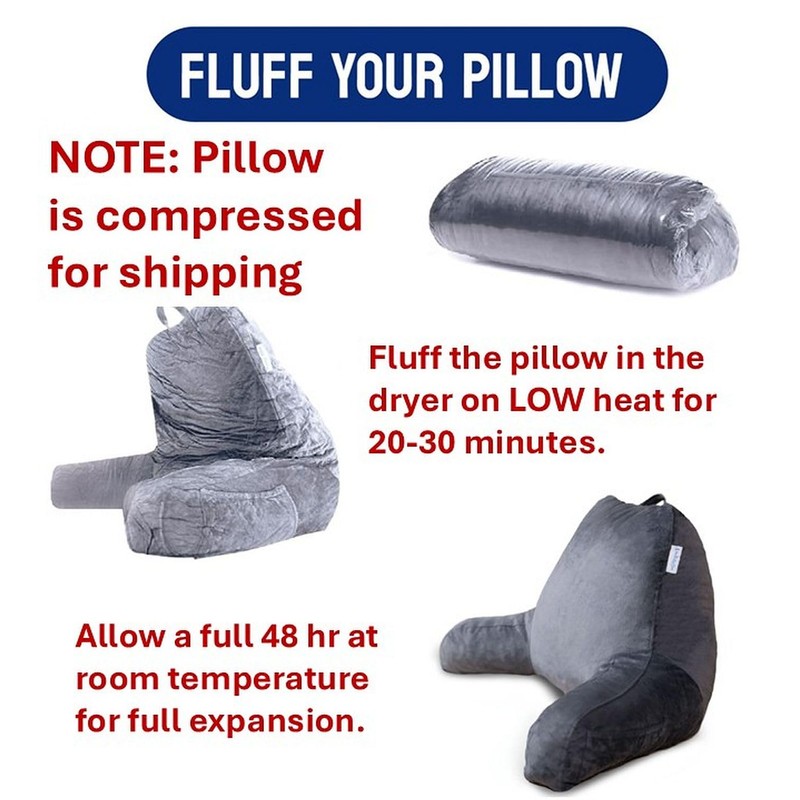 ComfortSpa Reading Pillow for Bed Adult Size, Back Rest Pillow