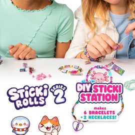 Sky Castle Sticki Rolls Sticki Station S2, tragbare teilbare Aufkleber, ultimatives DIY-Aufkleber-Schmuck-Set, Armbänder und Halsketten