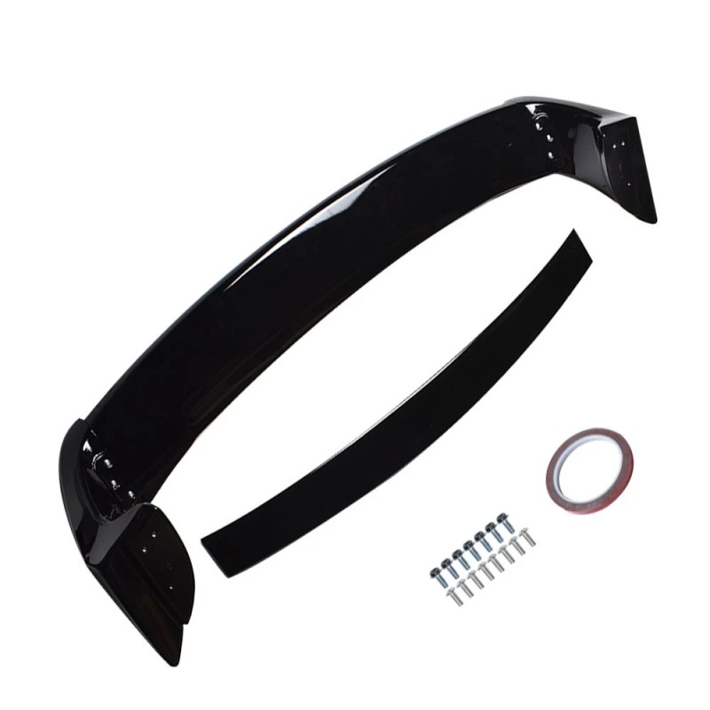 munirater Rear Trunk Spoiler Wing Lip Black ABS Plastic For