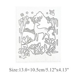 Troqueles de metal de ciervos de Navidad, plantillas de corte de fondo de ciervos forestales para manualidades, papel decorativo para manualidades, para hacer tarjetas de álbumes de recortes