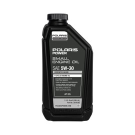 Polaris Synthetic Oil 5W-30 SAE for Portable Generators With Small 4 Cycle Engines, Power Equipment Only, Rust and Oxidation Preventative, Easy Starting in Extreme Cold, 1 Quart, Qty 1-2879383