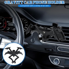 Bat Phone Holder for Car Vent, Cool Accessories, Gifts for Men, Universal Cell Phone Mount, Decorations Collectibles, Gravity Automatic Locking Hands-Free