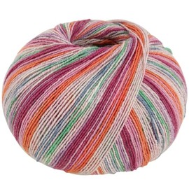 LANA GROSSA Meilenweit Cotton Bamboo | 4-Ply Bamboo Sock Classic, Machine Washable | Hand Knitting Yarn Made of 40% Cotton, 25% Virgin Wool, Viscose | 100 g Wool for Knitting & Crocheting | 420 m Yarn