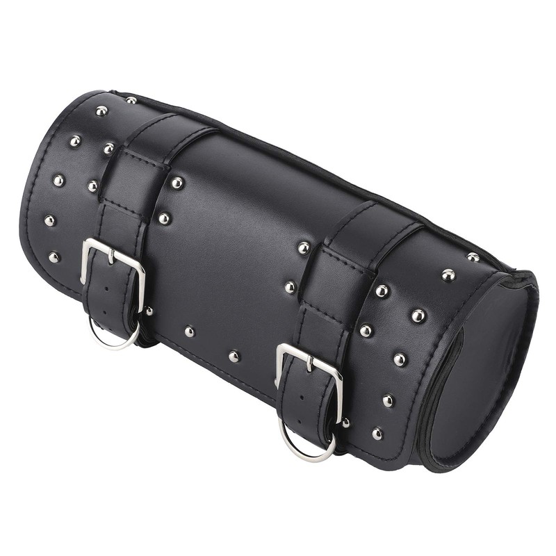 Motorcycle Bag PU Leather Saddle Bag Motorcycle Rolling Luggage Motor