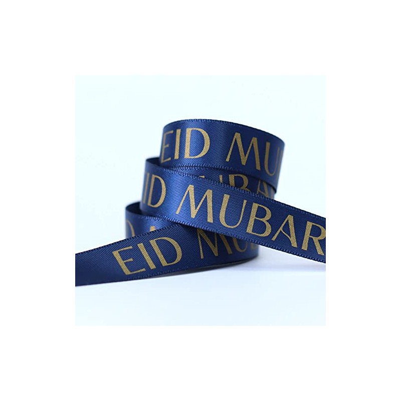Eid Mubarak Ribbon, Satin Ramadan Ribbon, Happy Eid Gift Wrapping