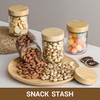 NETANY 4-pack 16oz Glass jars with Airtight Lids, Overnight Oats