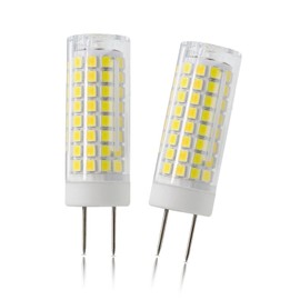 ZSSXOLED G8 LED Bulb Dimmable 7W Equivalent to G8 Halogen Bulb 75W-80W, GY8.6 /G8 Bi-Pin Base Light Bulb AC 120V G8 Bulb for Under Cabinet Light, Under Counter Kitchen Lighting White 6000K 2Pack