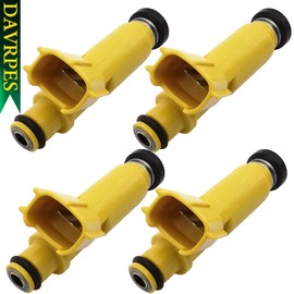 DAVRPES 4PCS FJ639 23250-28050 Fuel Injectors 12 Holes Disc Engine Nozzle with O-Rings For Toyota RAV4 Base Sport Utility 4-Door 2.0L-l4 GAS DOHC 2001-2003 Replace#23250-0H010｜195500-3960｜842-12266