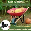 Blulu 2 Set Heavy Duty Wheelbarrow Axle Bracket Set Compatible