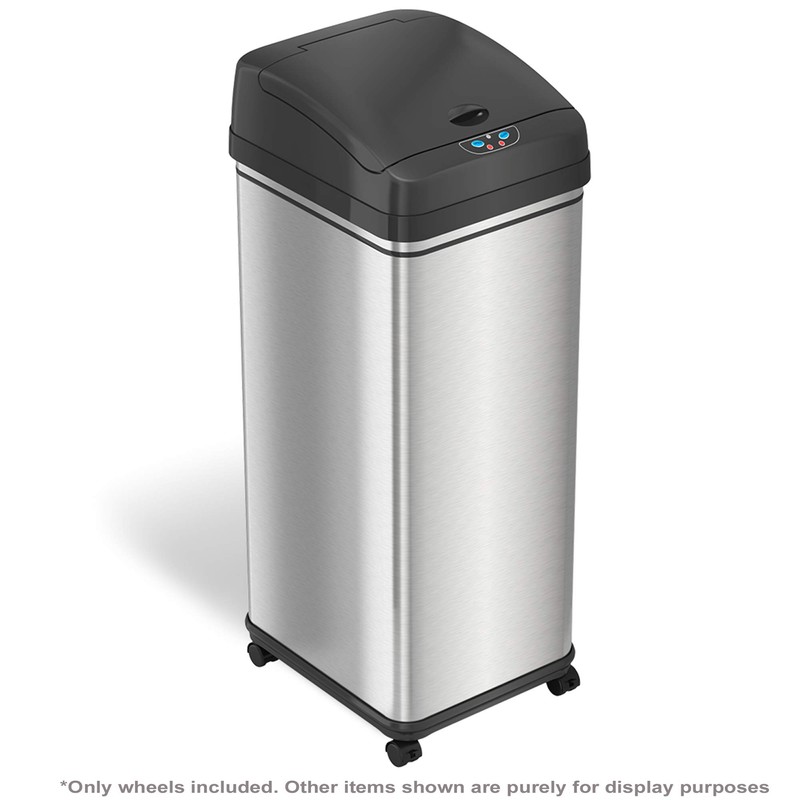 iTouchless Mobile Attachable Wheels for All Stainless Steel ONLY Rectangular