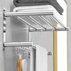 CAXIMSY Adjustable Towel Bar for Bathroom Wall Mount17-30.7inch Adhesive Shower
