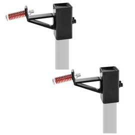 PEUTIER 4pcs Steel Target Hangers, T Post Target Hanger Adjustable Height AR500 Steel Target Stand Shooting Target Stand Base Gong Target Conversion Adapter for Shooting Hunting