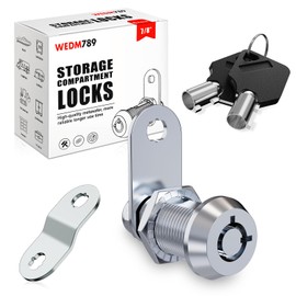 WEDM789 RV Storage Locks,Tool Box Locks,Cabinet Locks with 7/8" Cylinder,Keyed Alike 1 Pack with 2 Keys.（Silver）