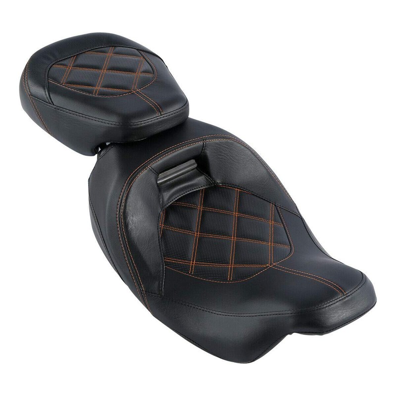 TCMT Low-Profile Driver Passenger Two Up Seat Fit For Harley