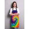 Wasach Tie Dye Apron,Adjustable Neck Bib Apron for Men Women,Suitable